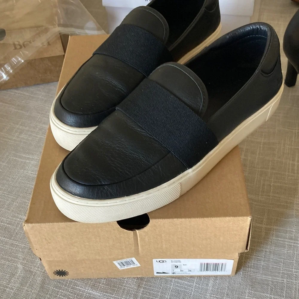 UGG size 9 Leather Slip Ons worn maybe twice. They’re to small for me. - Picture 2 of 9